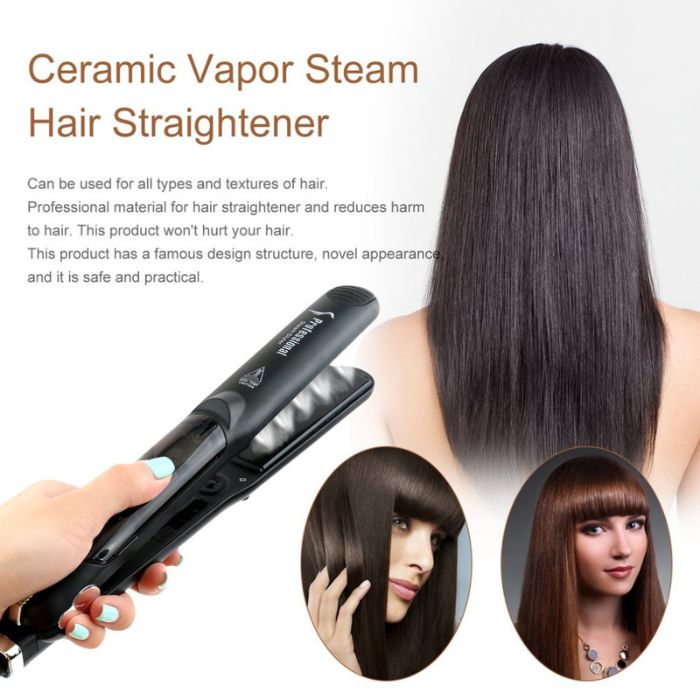 Professional Steam Hair Straightener with Argan Oil Infusion