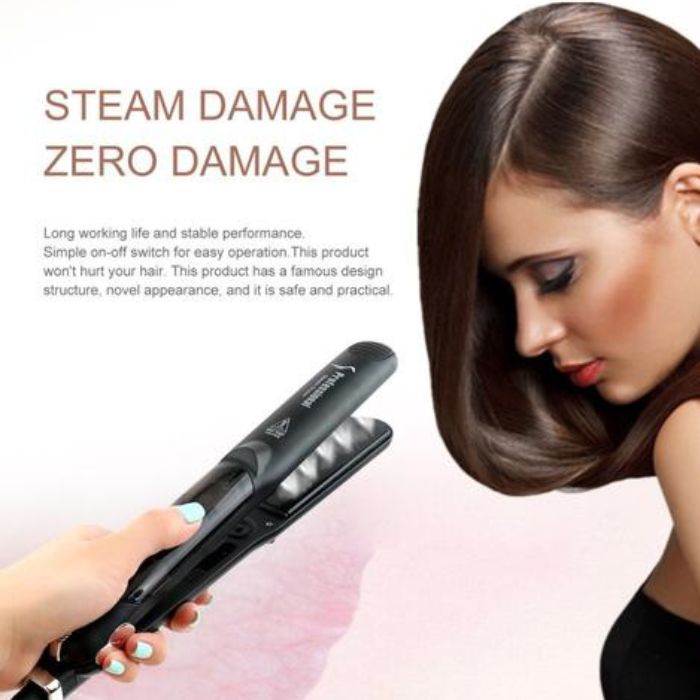 Professional Steam Hair Straightener with Argan Oil Infusion
