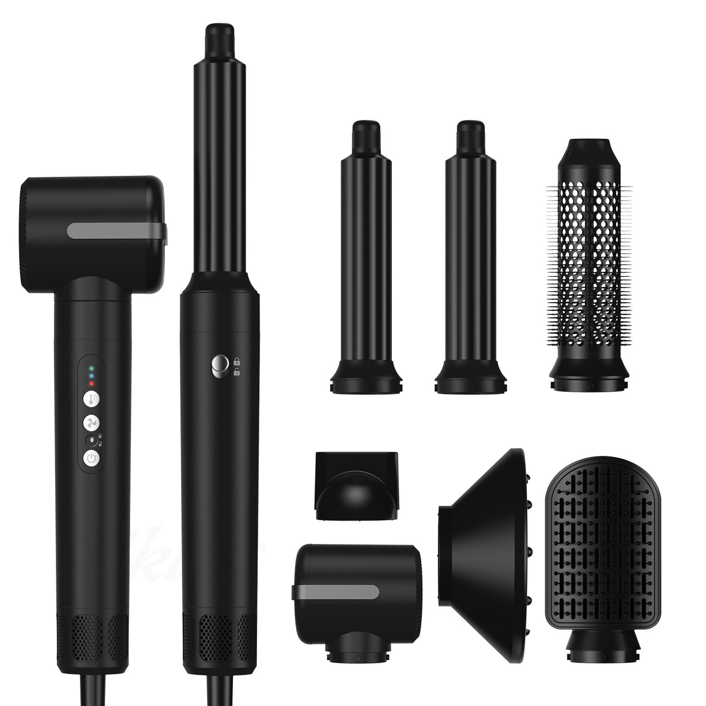 Multifunctional 7-in-1 hot air curling comb