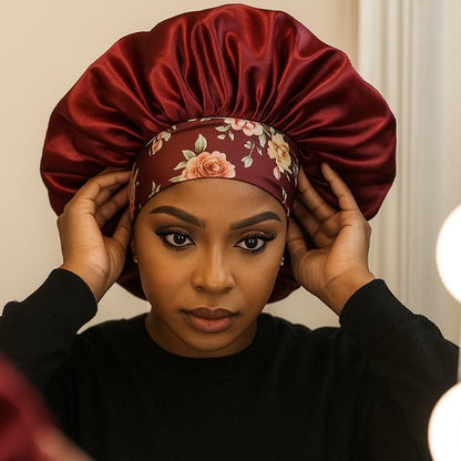 Bonnet en satin 