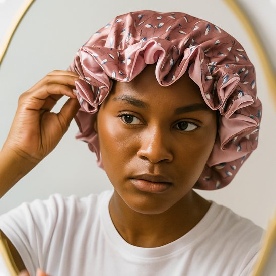 Bonnet en satin 