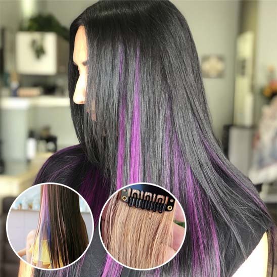 Extension clip cheveux
