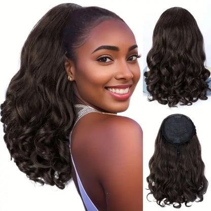 Ponytail Fluffy Short Curly Hair