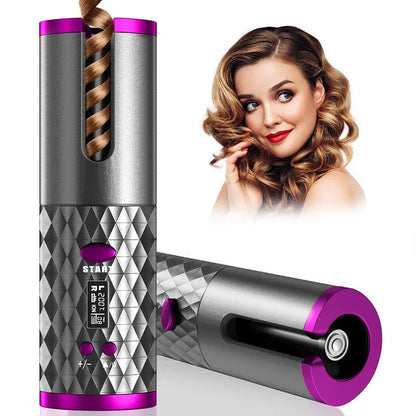 Automatic curling iron LED display and settings